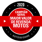 Premiações conquistadas pelos modelos na linha HONDA CG160.